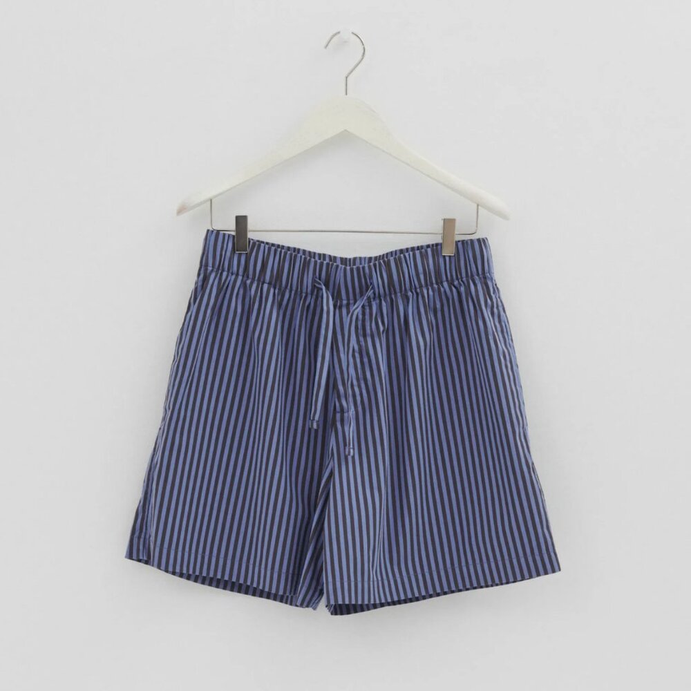 TEKLA Brown & Blue Drawstring Pyjama Shorts